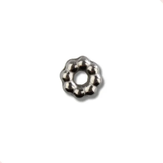 Argola De Bolinhas 06Mm Em Abs Com 500Gr 076 - Grafite 076