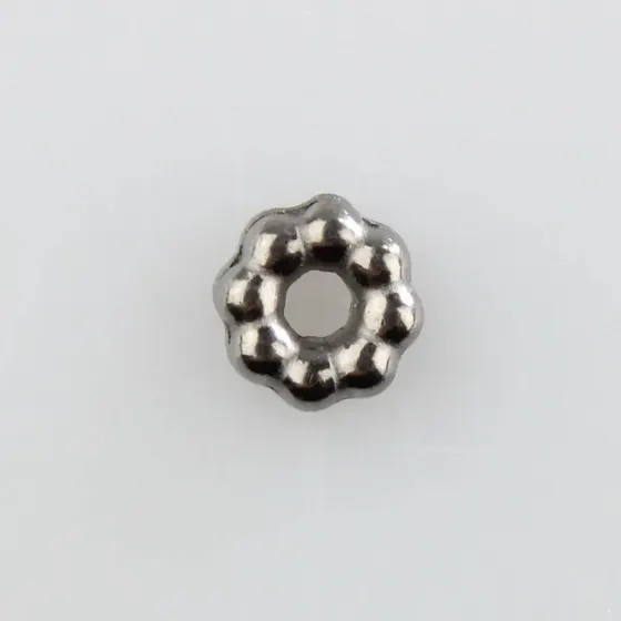 Argola De Bolinhas 06Mm Em Abs Com 500Gr 076 - Grafite 076