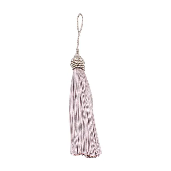 Pingente Pompom Tassel Com Tulipa 90Mm Em Poliester Com 50 Pecas 257 - Cinza Claro Z57