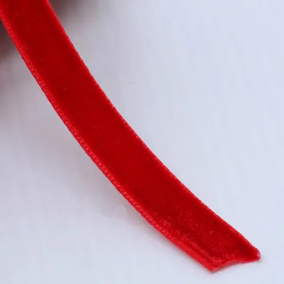 Fita De Veludo 10Mm Em Poliester Com 45 Metros 201 - Vermelho Z1