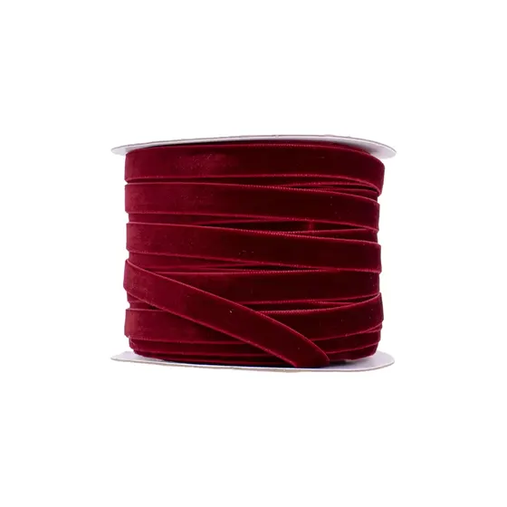 Fita De Veludo 10Mm Em Poliester Com 45 Metros - Bordo