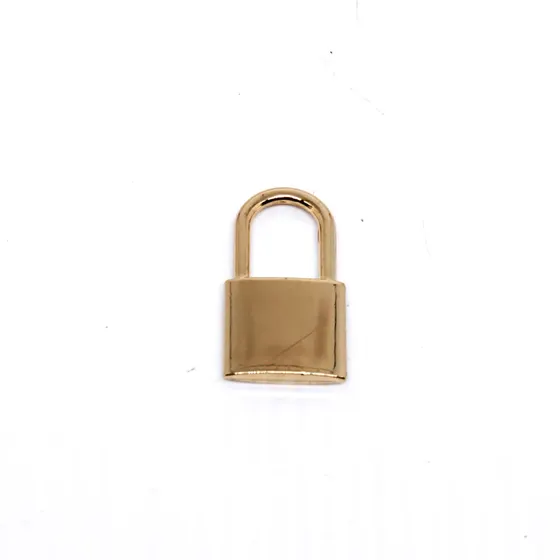 Pingente Cadeado Em Zamak 15X28Mm Com 20 Pecas 073 - Dourado 073