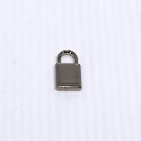 Pingente Cadeado Em Zamak 0.9X0.6Mm Com 20 Pecas 074 - Niquel 074