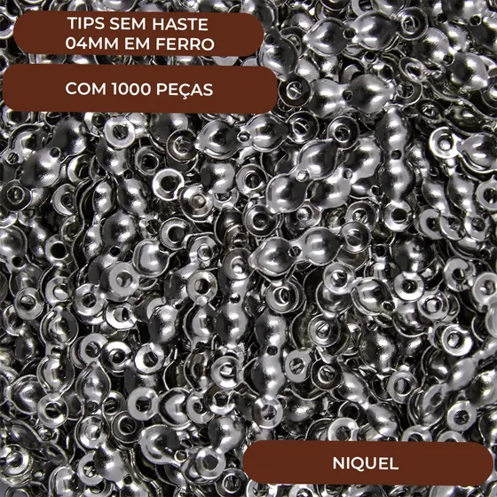 Tips Sem Haste 04Mm Em Ferro Com 1000 Pecas