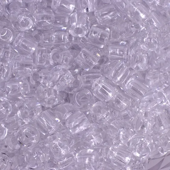 Micanga Terere 8X10Mm Em Plastico Com 500G - Cristal Transparente