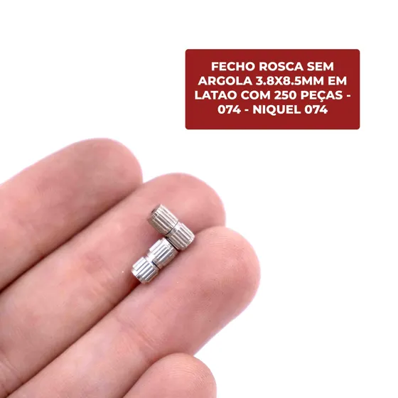 Fecho Rosca Sem Argola 3.8X8.5Mm Em Latao Com 250 Pecas