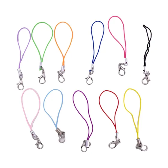 Fio De Corda Com Fecho Para Celular 5Cm Com 100 Pecas