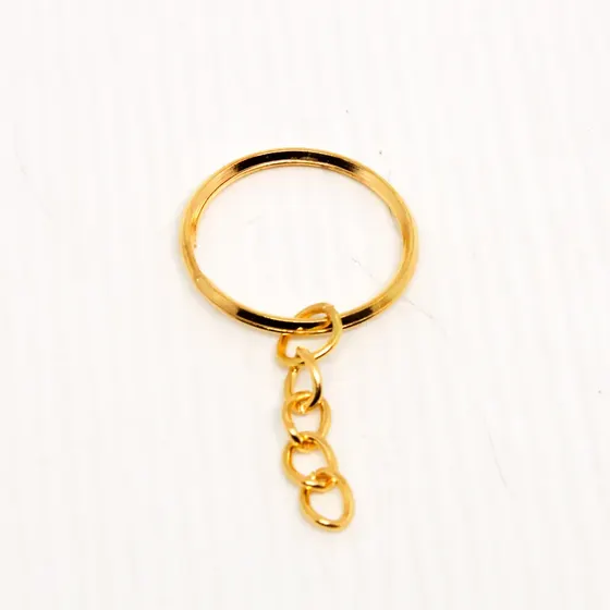 Argola Chaveiro Com Corrente 28Mm Em Ferro Com 200 Pecas