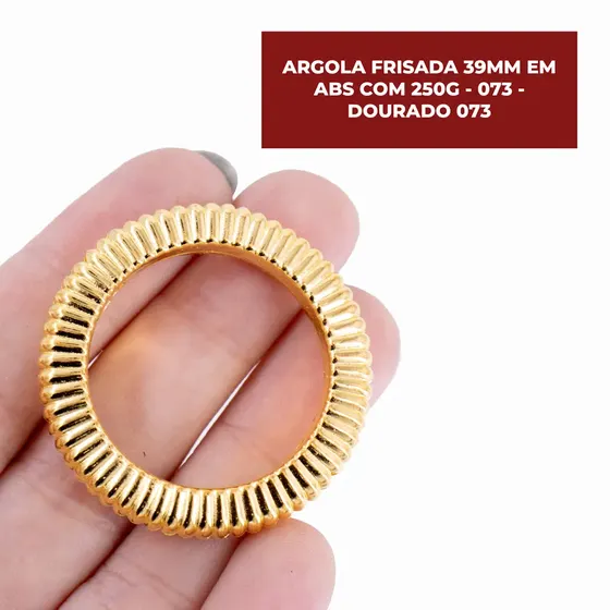 Argola Frisada 39Mm Em Abs Com 250G