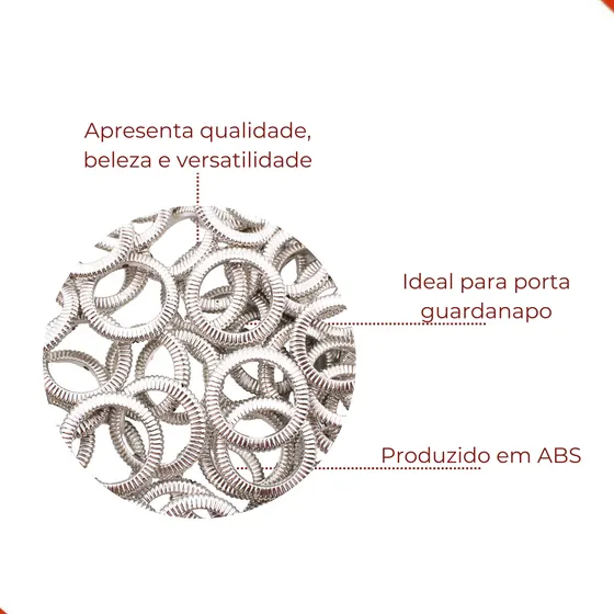 Argola Frisada 39Mm Em Abs Com 250G