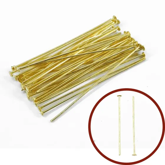 Alfinete Pino 30Mm Em Latao Com 500G - Nacional