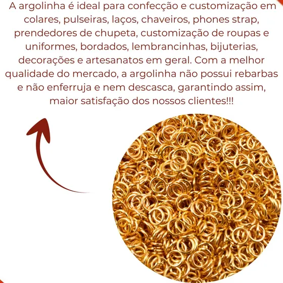 Argolinha 06Mm Em Latao Com 250Gr