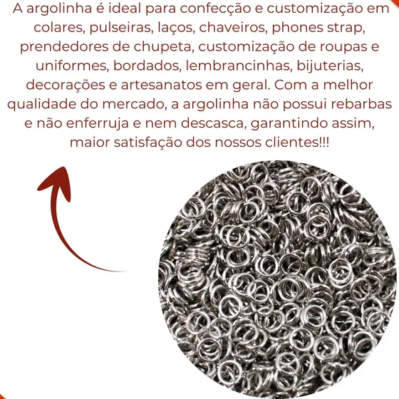 Argolinha 06Mm Em Latao Com 250Gr