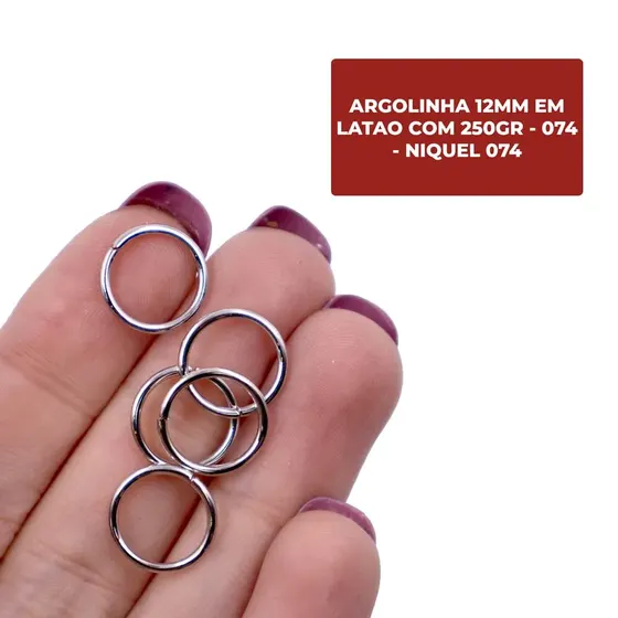 Argolinha 12Mm Em Latao Com 250Gr