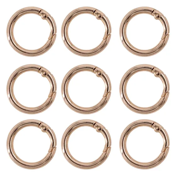Argola Mosquetao Articulada 25Mm Em Zamac Com 50 Pecas
