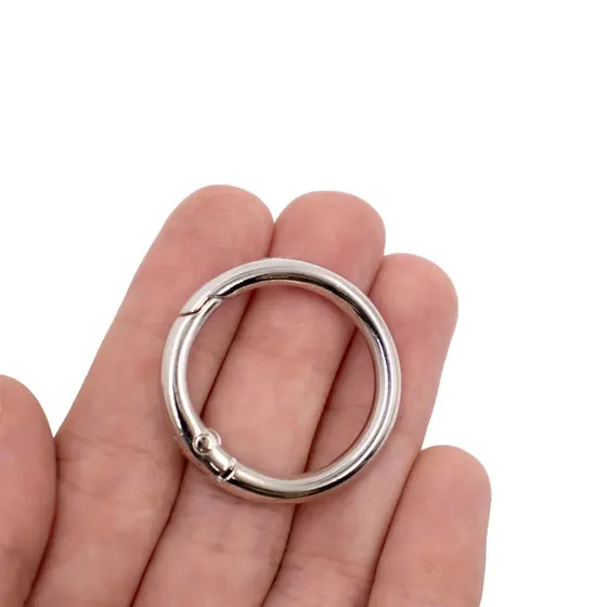 Argola Mosquetao Articulada 32Mm Em Zamac Com 25 Pecas