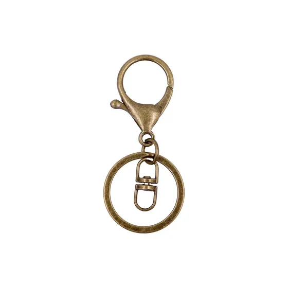 Fecho Lagosta 34Mm Com Conector E Argola 30Mm Em Zamac Com 50 Pecas - Ouro Velho