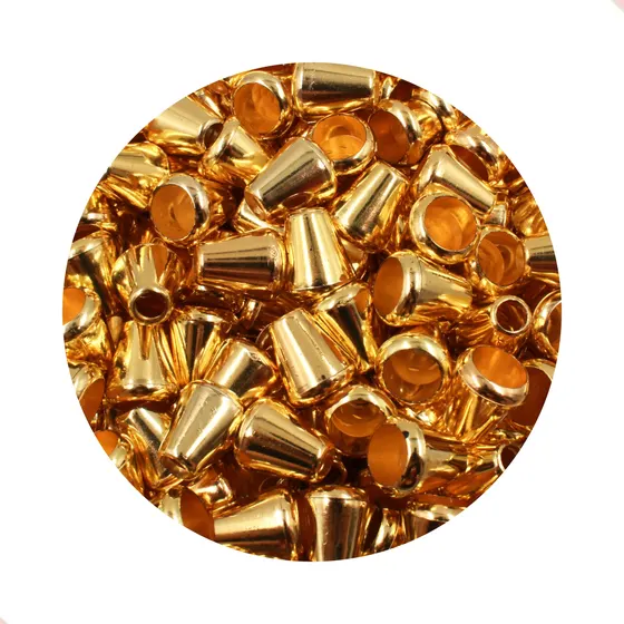 Ponteira Cone 16X14Mm Em Abs Com 500 Pecas - Dourado