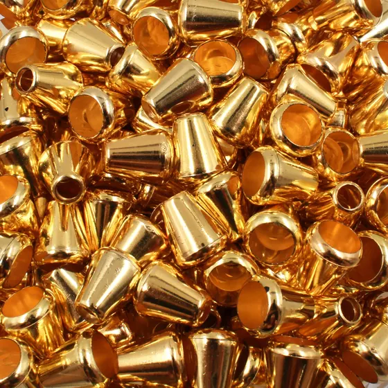 Ponteira Cone 16X14Mm Em Abs Com 500 Pecas - Dourado