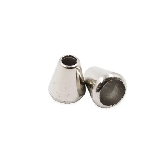 Ponteira Cone 16X14Mm Em Abs Com 500 Pecas - Niquel