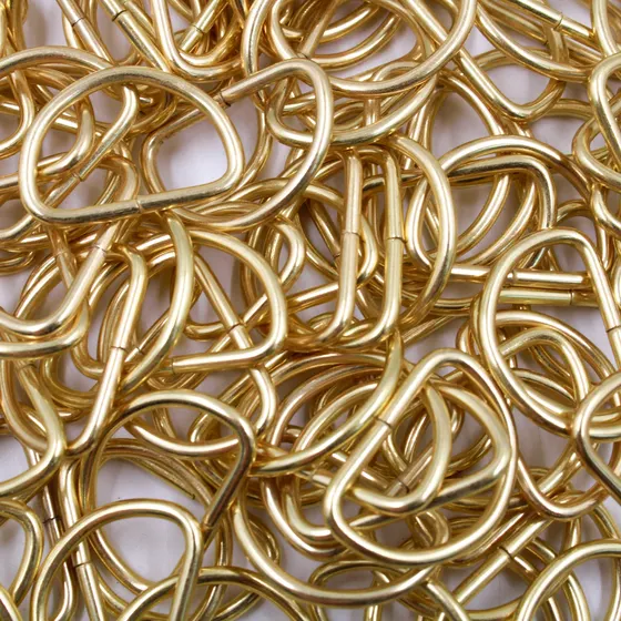 Meia Argola 25Mm Em Ferro Com 400 Unidades - Dourado