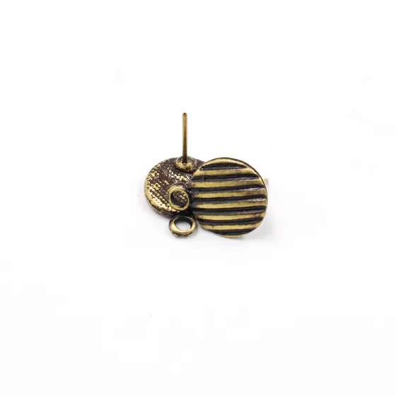 Pino De Brinco Redondo 16X12Mm Em Zamac Com 100G - Ouro Velho