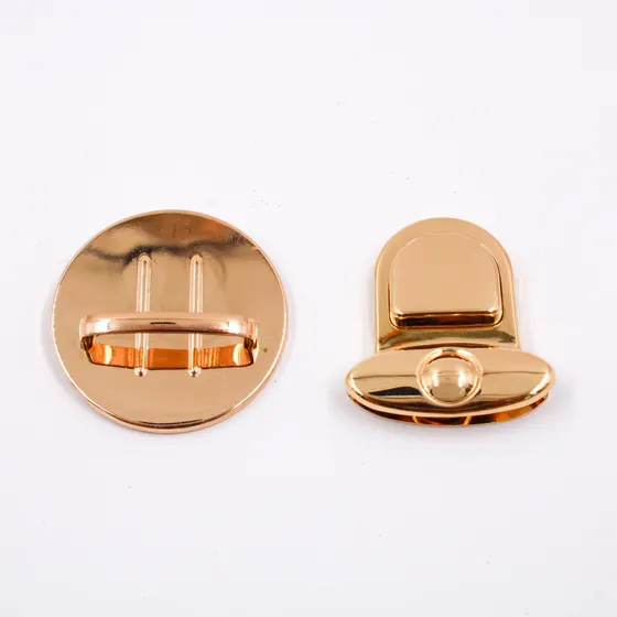 Fecho Para Bolsa Tic Tac 45Mm Em Zamac Com 25 Pares - Dourado