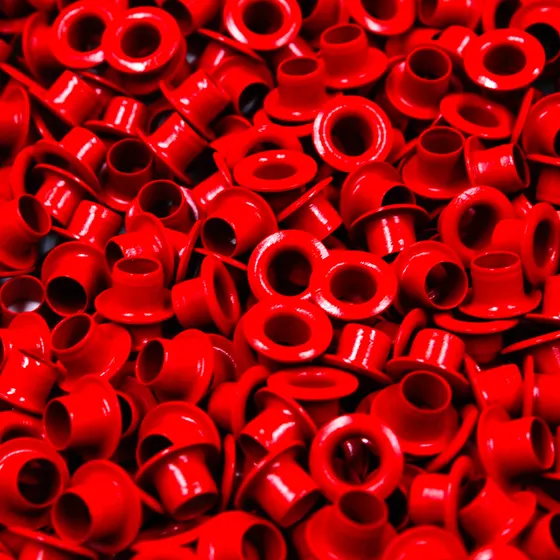 Ilhos Baxmann 54 Em Aluminio Com 1000 Pecas - Vermelho