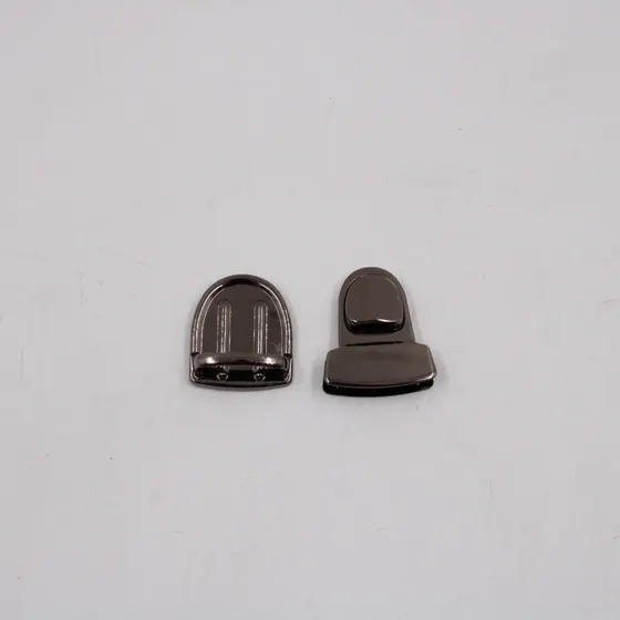 Fecho Para Bolsa Tic Tac 37X30Mm Em Ferro Com 12 Pecas - Grafite