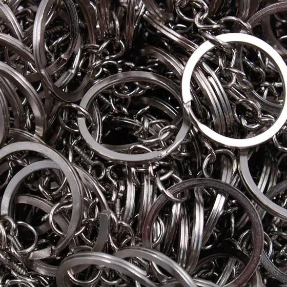 Argola Chaveiro Com Pitao 25Mm Em Ferro Com 200 Pecas - Niquel