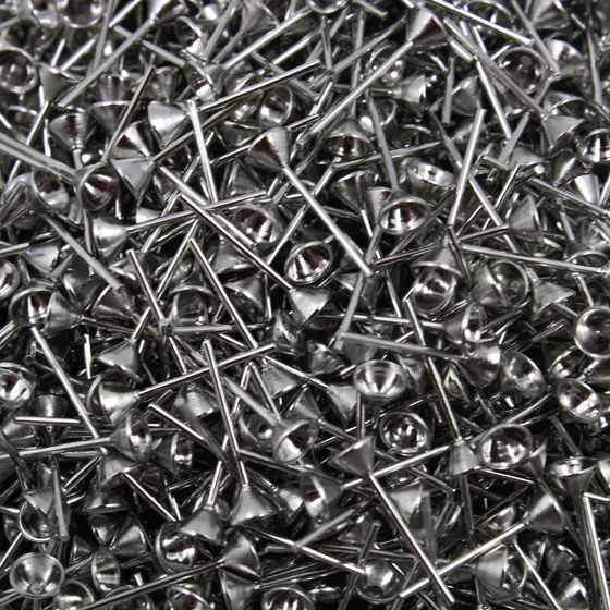 Base De Brinco Concava 04Mm Em Ferro Com 2000 Pecas - Niquel