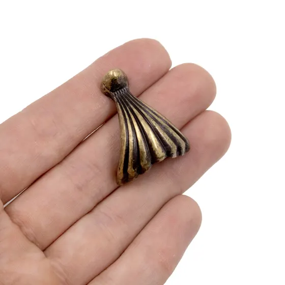 Pe De Bandeja 28X22Mm Em Zamac Com 12 Pecas - Ouro Velho