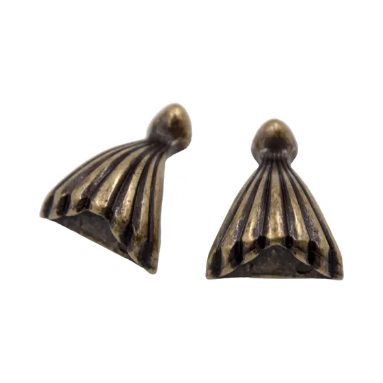 Pe De Bandeja 28X22Mm Em Zamac Com 12 Pecas - Ouro Velho