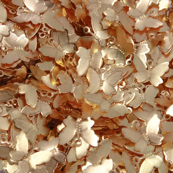 Pingente Borboleta 13X11Mm Em Ferro Com 1000 Pcs - Dourado