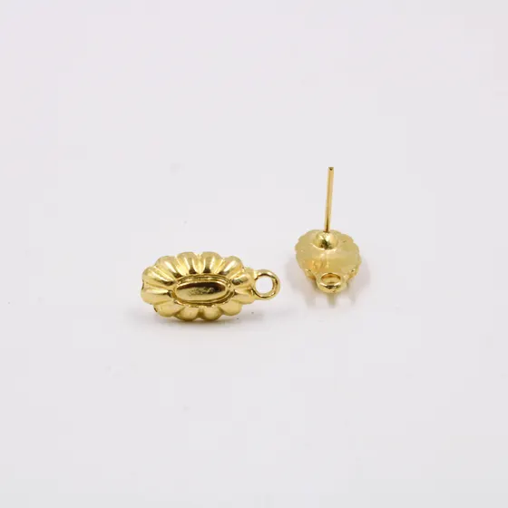 Pino De Brinco Casco Trabalhado 12X21Mm Em Zamac Com 100G - Dourado