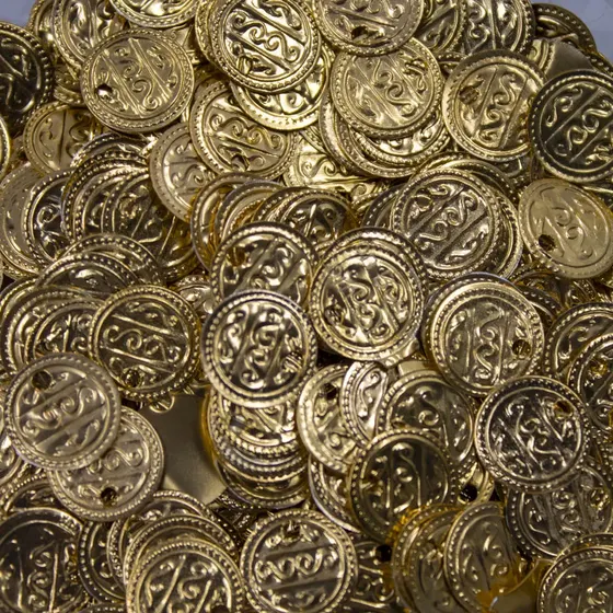 Pingente Moedinha Cigana Pequena Ref:103 Com 1000Pcs - Dourado