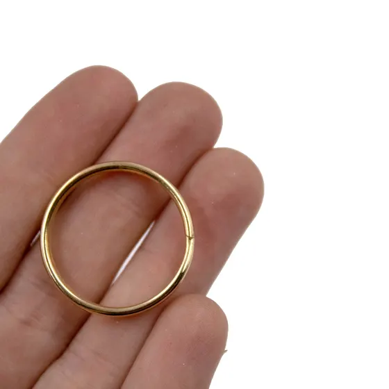Argola Sem Corrente 28Mm Em Ferro Com 500 Pecas - Dourado