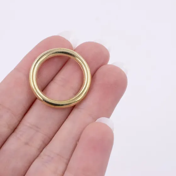 Argola Lisa 03X25Mm Em Abs Com 250G - Dourado