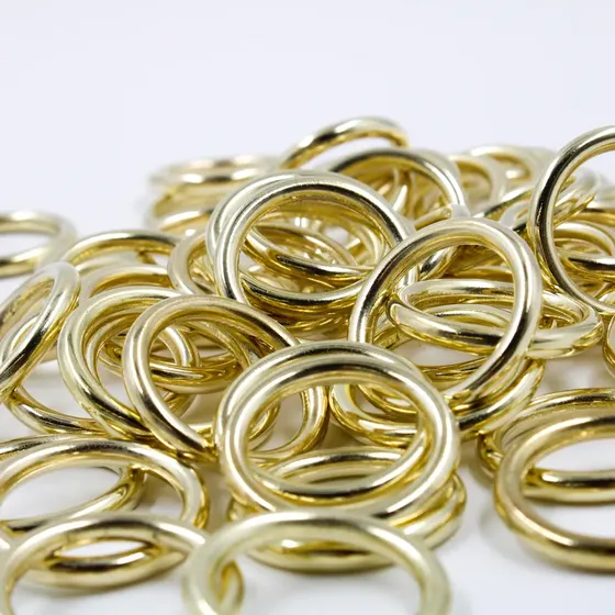 Argola Lisa 30Mm Em Abs Com 250G - Dourado