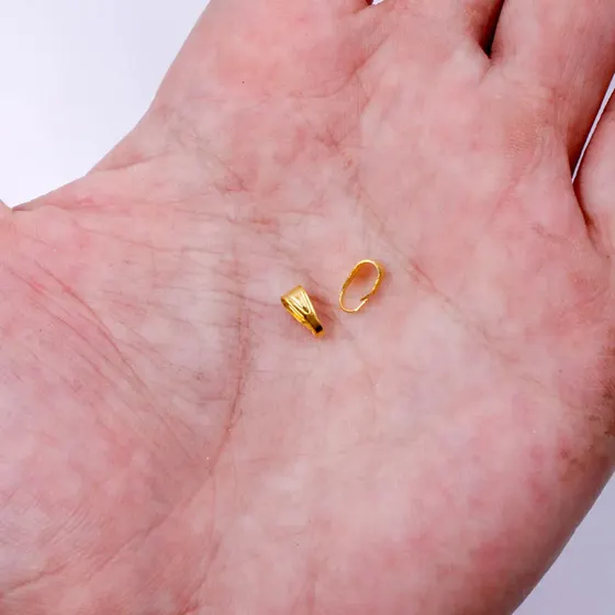 Contra Argola Trabalhado 03X07Mm Em Ferro Com 2000 Pecas - Dourado