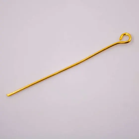 Alfinete Contra Pino Premium 40Mm Em Ferro Com 500Gr - Dourado