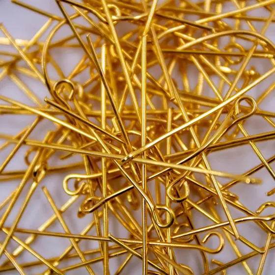 Alfinete Contra Pino Premium 40Mm Em Ferro Com 500Gr - Dourado