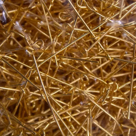 Alfinete Contra Pino Premium 50Mm Em Ferro Com 500Gr - Dourado