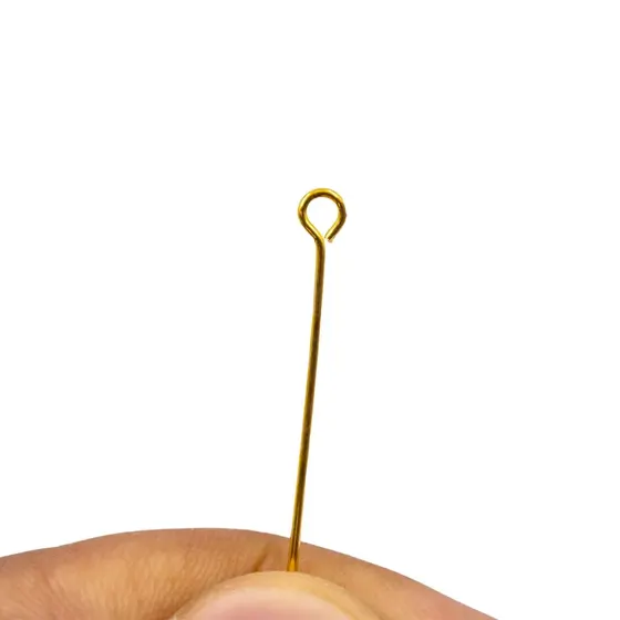 Alfinete Contra Pino Premium 30Mm Em Ferro Com 500Gr - Dourado