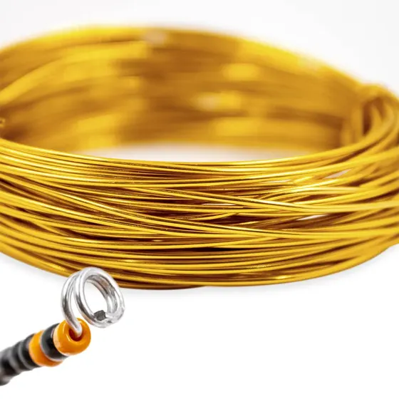 Arame De Aluminio Para Artesanato 1.0Mm Com 10 Metros - Dourado