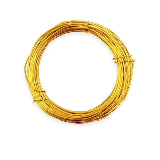 Arame De Aluminio Para Artesanato 1.0Mm Com 10 Metros - Dourado