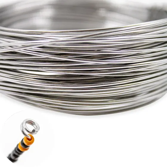 Arame De Aluminio Para Artesanato 1.0Mm Com 10 Metros - Niquel