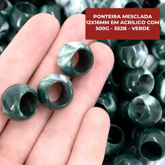 Ponteira Mesclada 12X16Mm Em Acrilico Com 500G