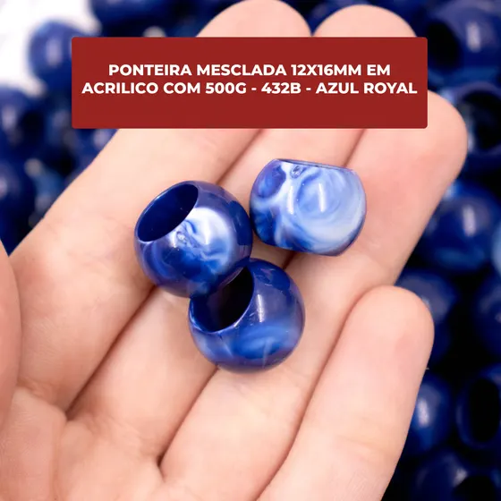 Ponteira Mesclada 12X16Mm Em Acrilico Com 500G