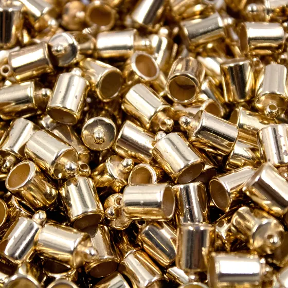 Terminal Para Colagem 08X10Mm Em Abs Com 250G - Dourado